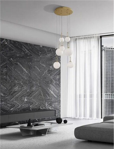 Rustikálny luster Hook 56.6 zlaté – LED