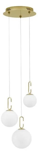 Rustikálny luster Hook 39 zlaté – LED