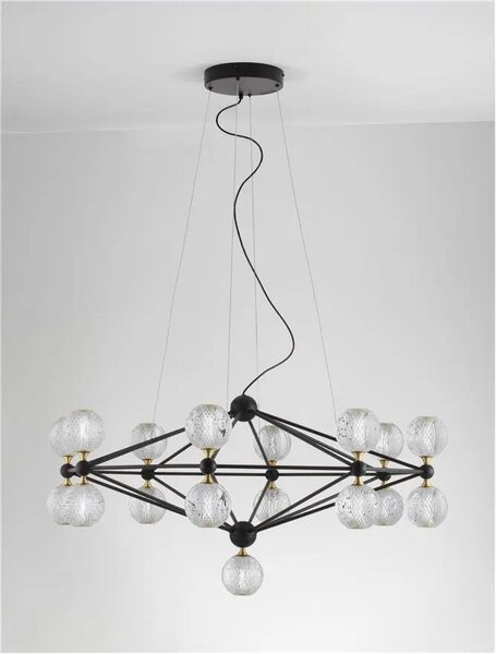 Rustikálny luster Belinda 105 čierne – LED