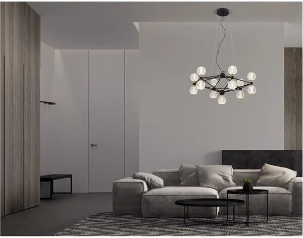 Rustikálny luster Belinda 89 čierne – LED