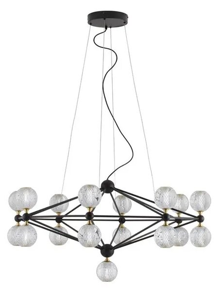 Rustikálny luster Belinda 105 čierne – LED