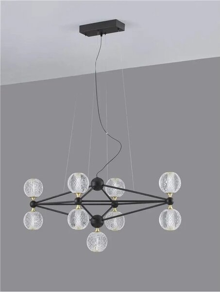 Rustikálny luster Belinda 96 čierne – LED