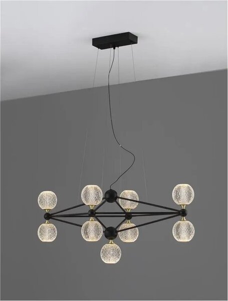 Rustikálny luster Belinda 96 čierne – LED