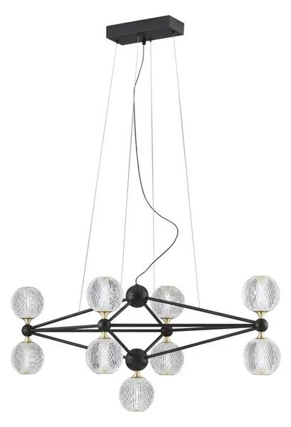Rustikálny luster Belinda 96 čierne – LED