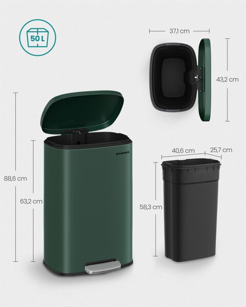 Odpadkový kôš 50L LTB050C02