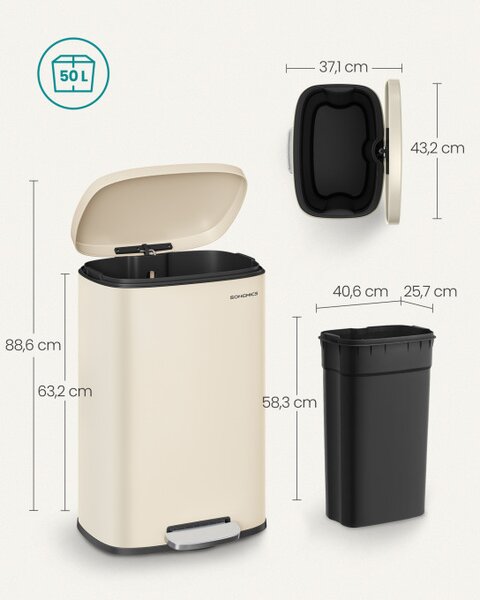 Odpadkový kôš 50L LTB050A02