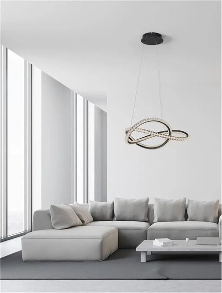 LED luster Ginevra 57 čierne