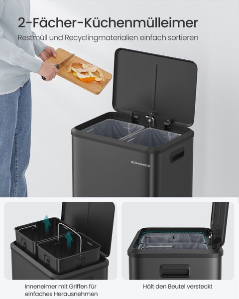 Odpadkový kôš 2x15L LTB544B02