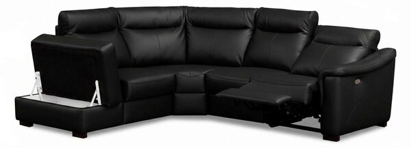 ROHOVÁ SEDAČKA, textil, koža, čierna Livetastic - Sedačky, Online Only