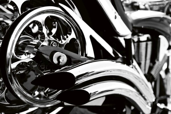 DIMEX | Vliesové fototapety na stenu Lesklý motocykel MS-5-2800 | 375 x 250 cm | čierna, metalická
