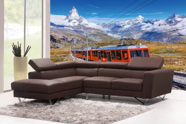 DIMEX | Vliesové fototapety na stenu Zermatt, Švajčiarsko MS-5-2895 | 375 x 250 cm | modrá, červená, biela