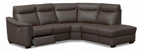 ROHOVÁ SEDAČKA, textil, koža, tmavohnedá Livetastic - Sedačky, Online Only