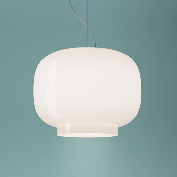 Foscarini Chouchin Bianco 1 závesná lampa E27 LED, Biela / opálová, Kuchyňa, Sklo, Dizajn, Závesné svietidlo