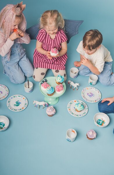 Detský porcelánový tanier Drak Ø 19 cm