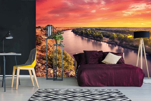 DIMEX | Vliesové fototapety na stenu Rieka Murray, Austrália MS-5-3104 | 375 x 250 cm | zelená, žltá, oranžová