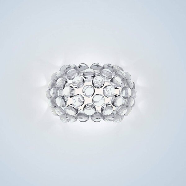 Foscarini Caboche Plus piccola R7s nástenné svietidlo číre, Jasné / priehľadné, Obývacia izba / jedáleň, Plast, Dizajn