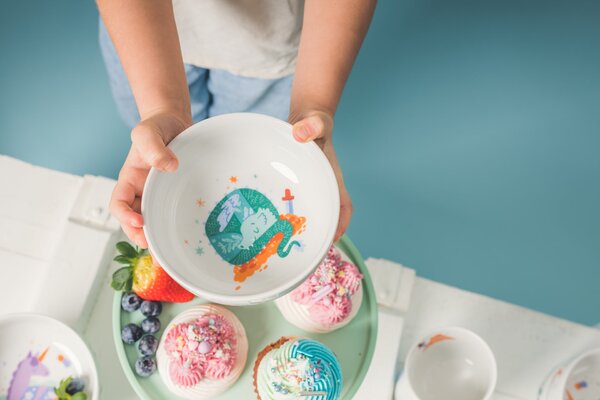 Detská porcelánová miska Drak 400 ml