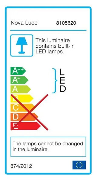 LED luster Albi 41 čierne – Čierna