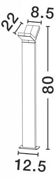 Vonkajšie LED lampa Park 2 x 6W 125 tmavo sivé – Sivá