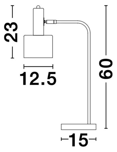 Rustikálna stolová lampa Paz biele – Biela