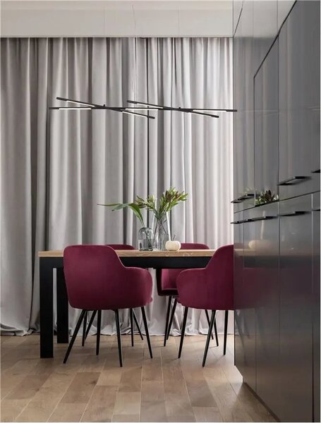 LED luster Raccio 115 čierne – Čierna
