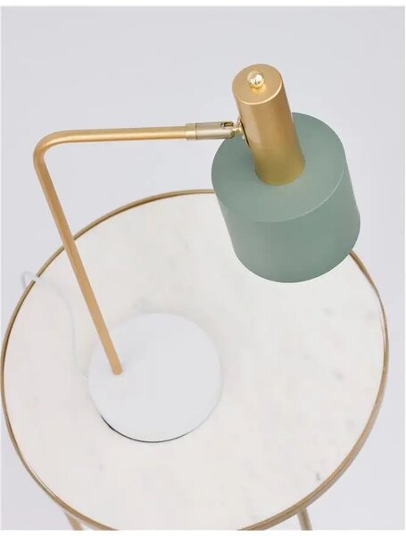Rustikálna stolová lampa Paz mint – Zelená