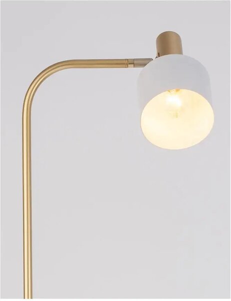 Retro stojaca lampa Paz biele – Biela