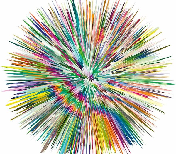 DIMEX | Vliesové fototapety na stenu Abstraktné striekanie farby MS-5-2048 | 375 x 250 cm | zelená, modrá, biela, žltá
