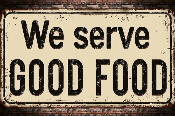 DIMEX | Vliesové fototapety na stenu Cedula - Dobré jedlo MS-5-2064 | 375 x 250 cm | biela, čierna