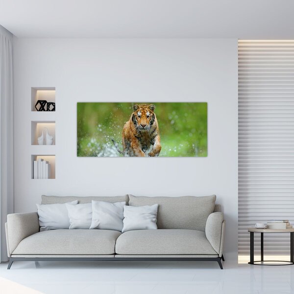 Obraz - Bežiaci tiger (120x50 cm)