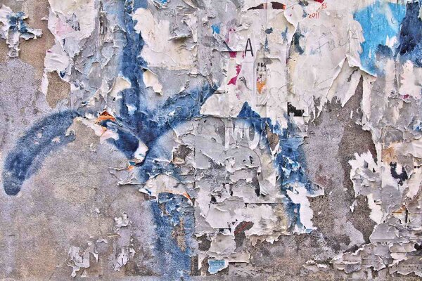 Samolepiaca vliesová fototapeta Otrhané papierové plagáty 375 x 250 cm