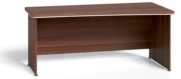 Rohový kancelársky písací stôl ARRISTO LUX, 180x90 cm, pravý, orech