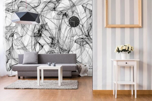 DIMEX | Vliesové fototapety na stenu Dymový motív MS-5-2514 | 375 x 250 cm | biela, čierna