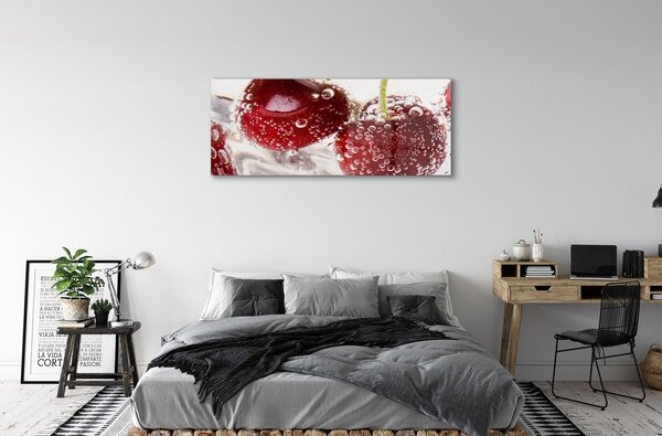 Obraz na skle mokré čerešne 140x70 cm 2 Prívesky
