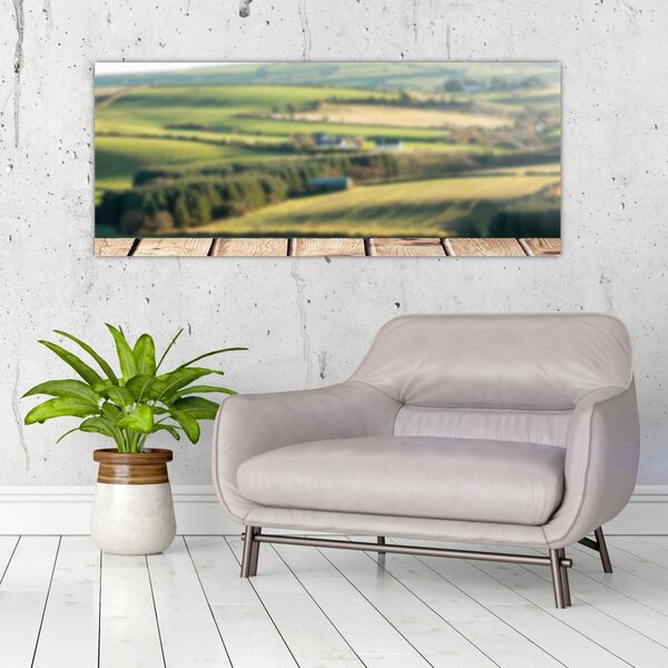 Obraz - Výhľad na krajinu (120x50 cm)