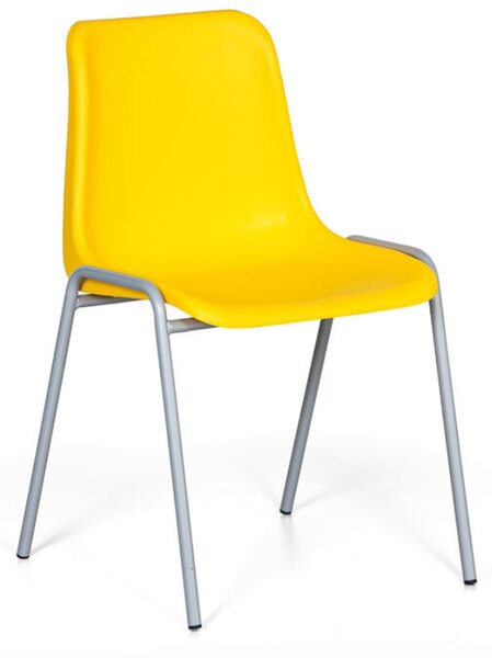 Plastová jedálenská stolička AMADOR, žltá