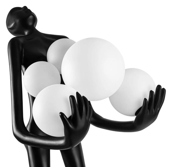 Dizajová stojaca lampa Atlas B – E14