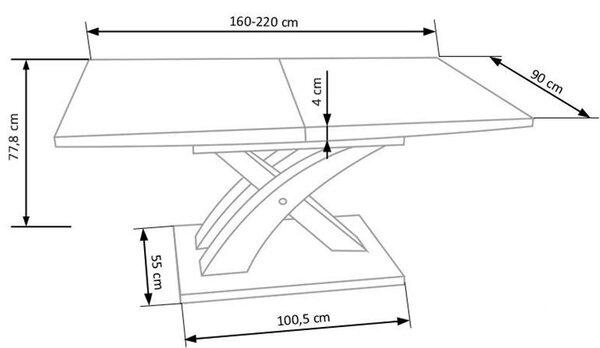 NovýNábytok.sk Jedálenský stôl Shenna 2 (sivá + biela) (pre 6 až 8 osôb). Vlastná spoľahlivá doprava až k Vám domov. 796197