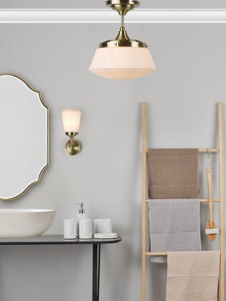 Där Lighting CAD0175 -Kúpeľňový prisadený luster CADEN 1xE27/60W/230V IP44 mosadz