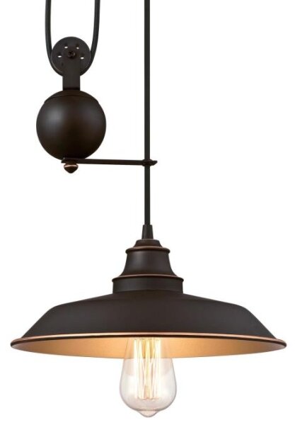 Westinghouse 6363240 - Závesné svietidlo na lanku IRON HILL 1xE27/60W/230V