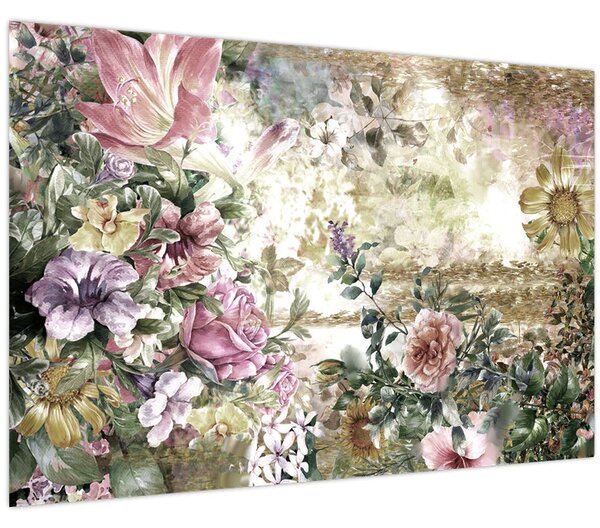 Obraz - Dizajnové kvety (90x60 cm)