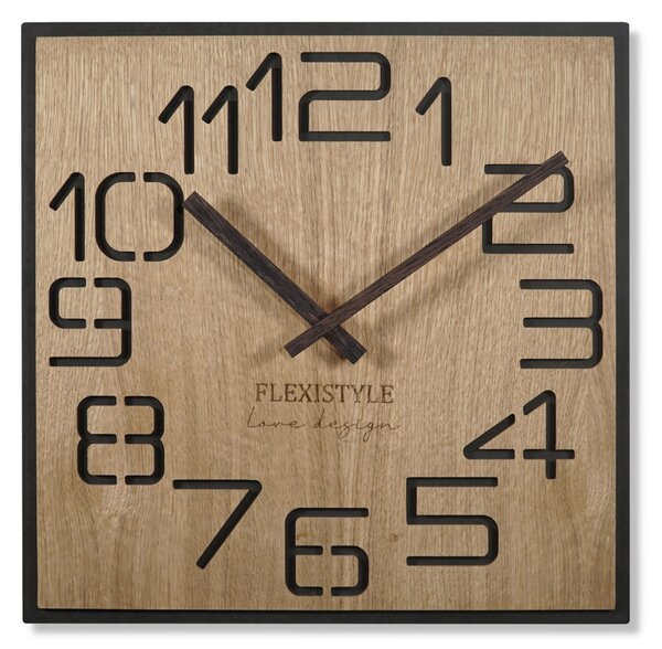 Dekorstudio Moderné drevené hodiny EKO Digits dubové - 50cm