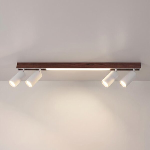 BRILAGI - LED Bodové svietidlo SELE 4xGU10/30W/230V + LED/20W biela/dubový dekor