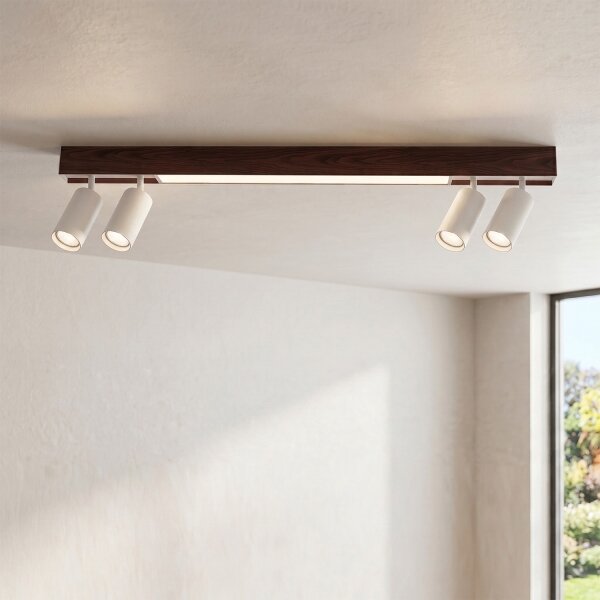 BRILAGI - LED Bodové svietidlo SELE 4xGU10/30W/230V + LED/20W biela/dubový dekor