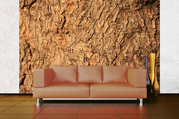 DIMEX | Vliesové fototapety na stenu Textúra stromu MS-5-2337 | 375 x 250 cm | oranžová, hnedá