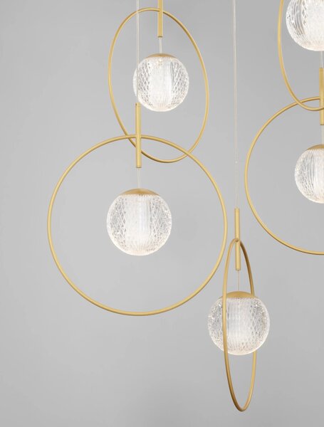 Rustikálny luster Atos 47 zlaté – LED