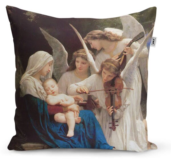 Sablio Vankúš Panna s anjelmi - William-Adolphe Bouguereau - 40x40 cm