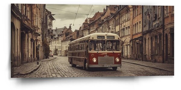 Sablio Obraz Historický autobus - 110x50 cm