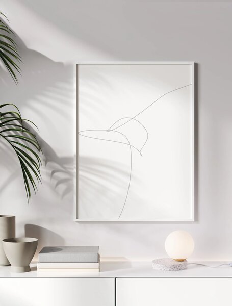 Dizajnová stolová lampa Beson – Sivá