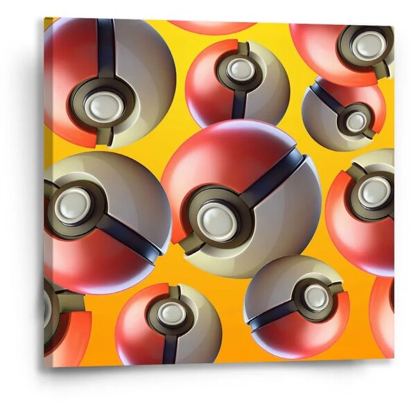 Sablio Obraz Pokemon ball Pattern - 50x50 cm